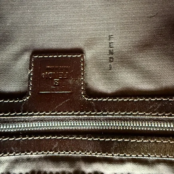 RARE VINTAGE FENDI handbag ๐ Fendi Zucchino hobo bag in brown GOOD CONDITION! - Picture 15 of 16